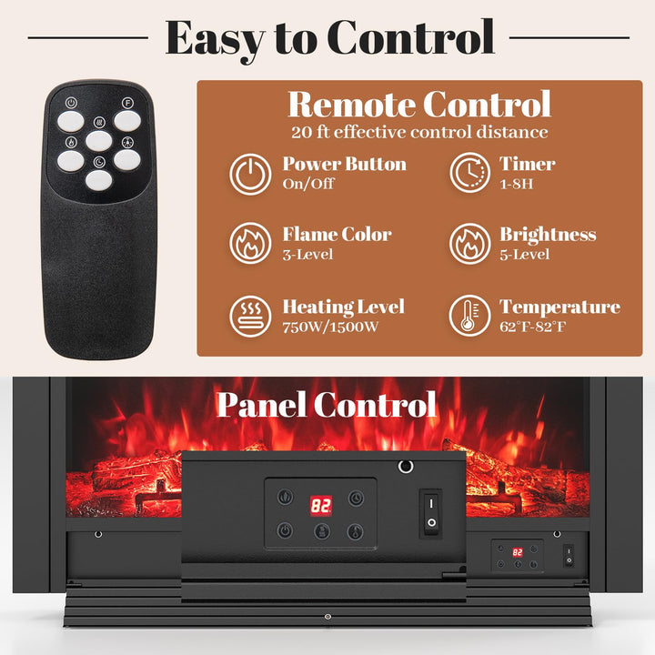 Giantex 33/36 Inch Electric Fireplace Insert