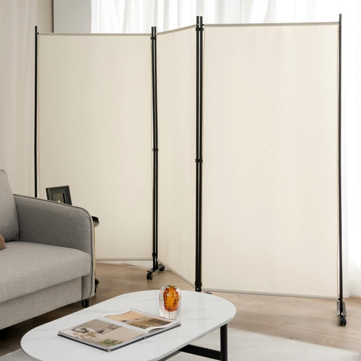 Giantex 3 Panel Room Divider with Wheels, 103&