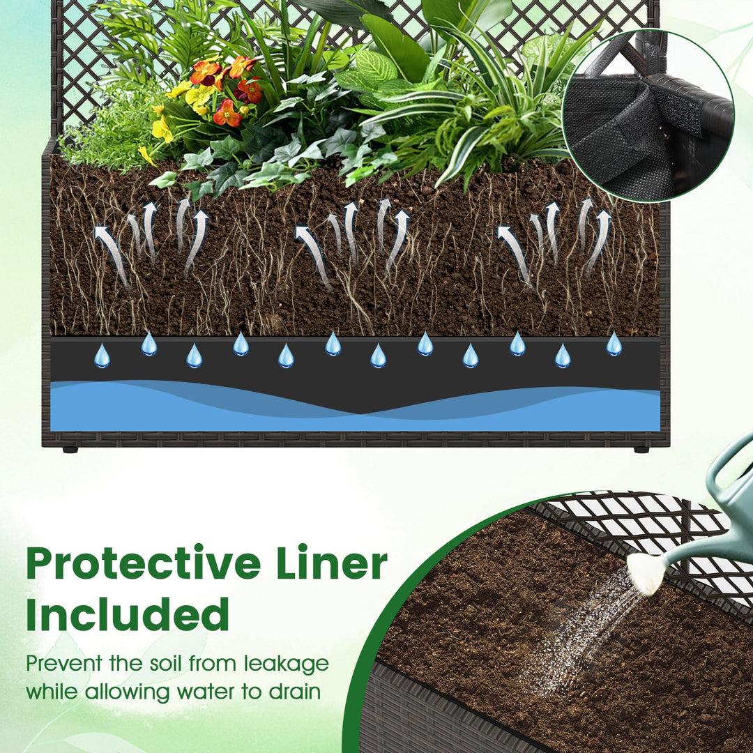 Giantex Raised Garden Bed with Trellis | 58&