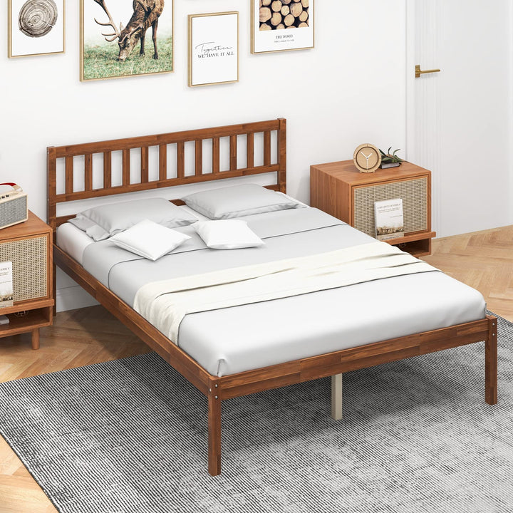 Giantex Wood Bed Frame with Headboard