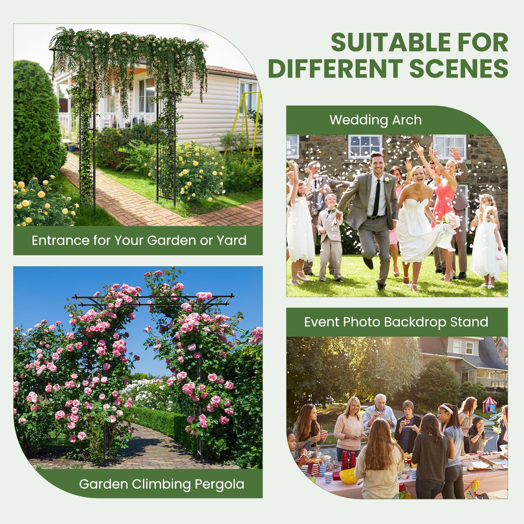 Giantex Garden Arch Trellis, Wedding Arbor for Ceremony Party, 79&