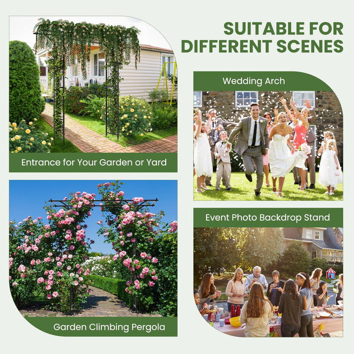 Giantex Garden Arch Trellis, Wedding Arbor for Ceremony Party, 79&