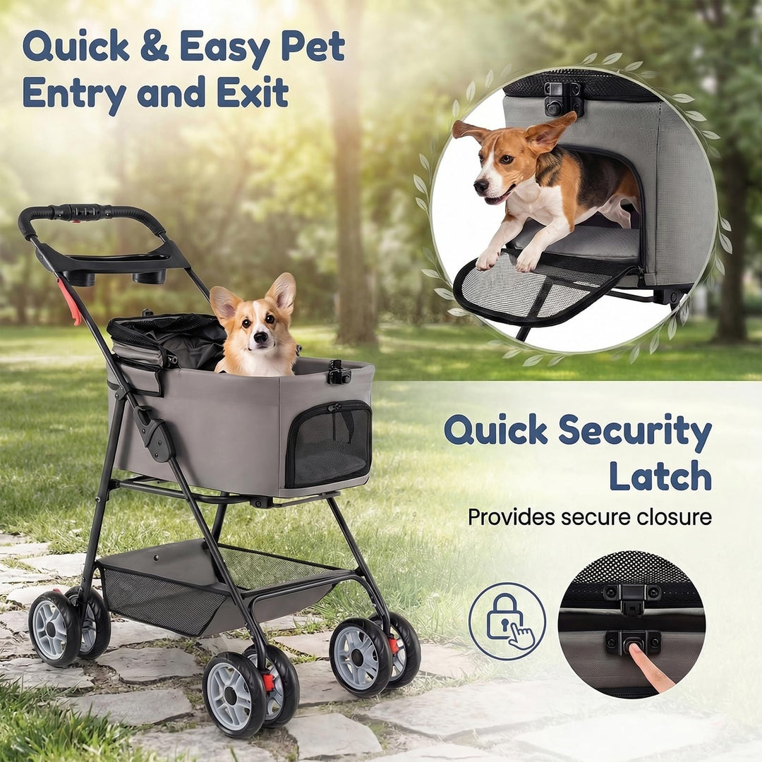 Giantex 3-in-1 Pet Stroller with Detachable Carrier for Small &amp; Medium Pets