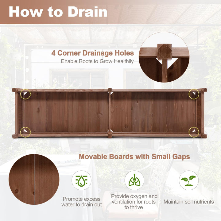 Giantex Wood Raised Garden Bed