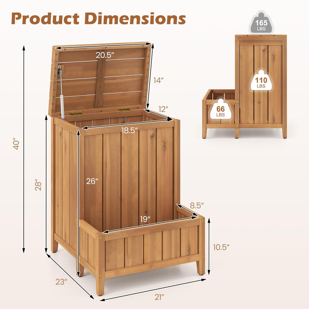 Giantex Outdoor Planter with Storage Box