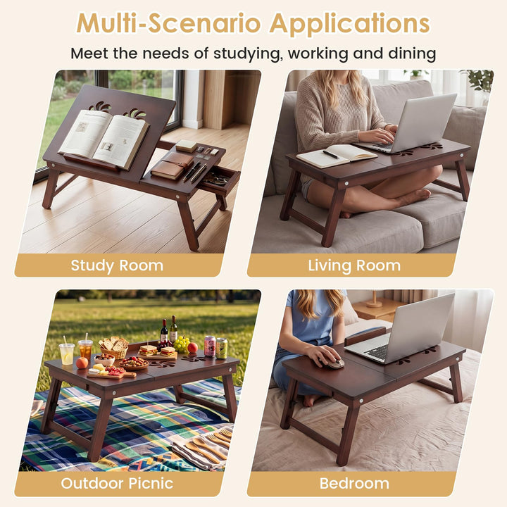 Giantex Bamboo Laptop Desk for Bed