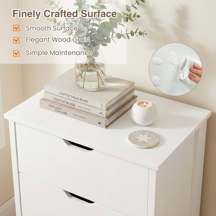 Giantex 4 Drawer Storage Cabinet with Handles &amp; Anti-Tipping Kits