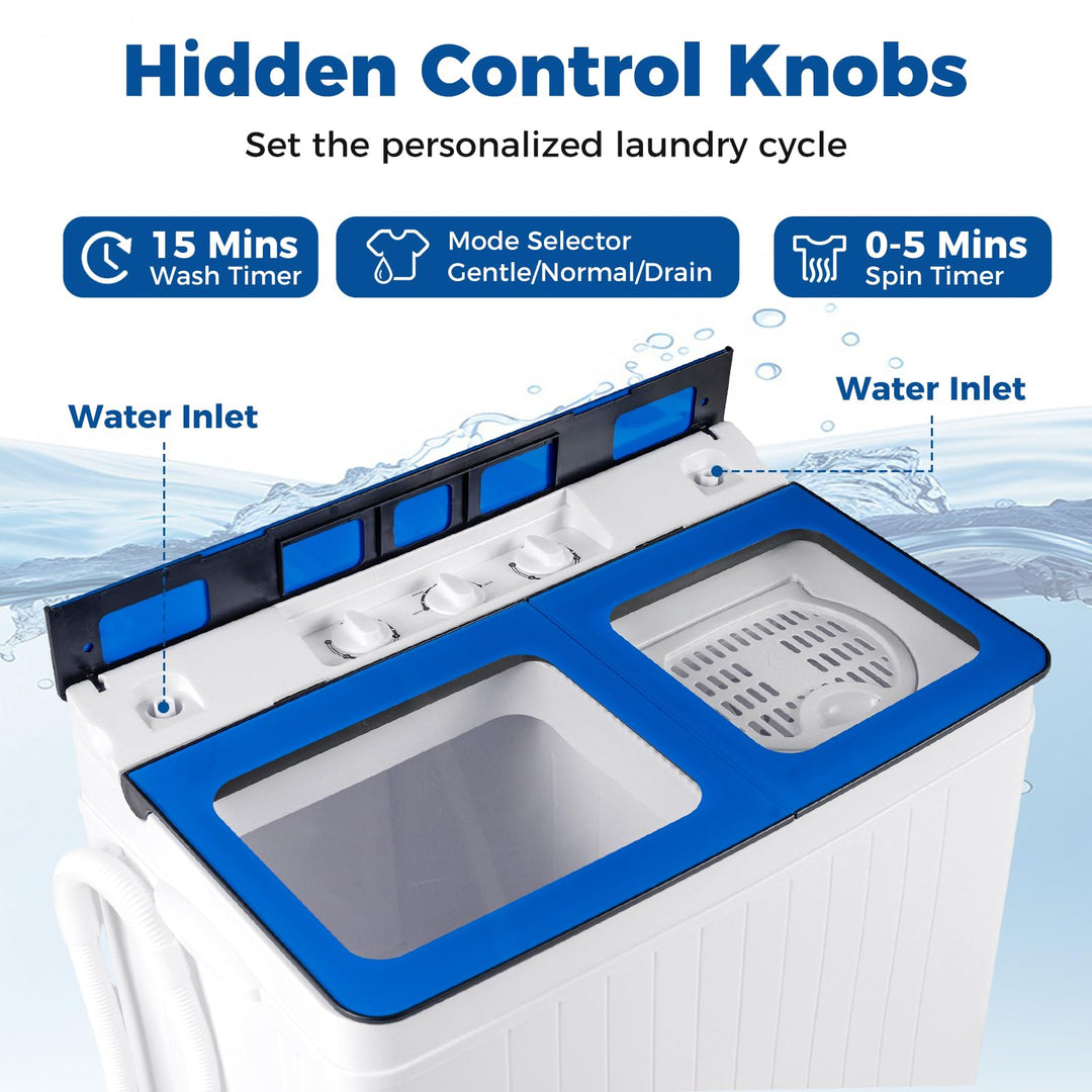 Giantex Portable Washing Machine with 18 LBS Washer and 8 LBS Spinner Combo