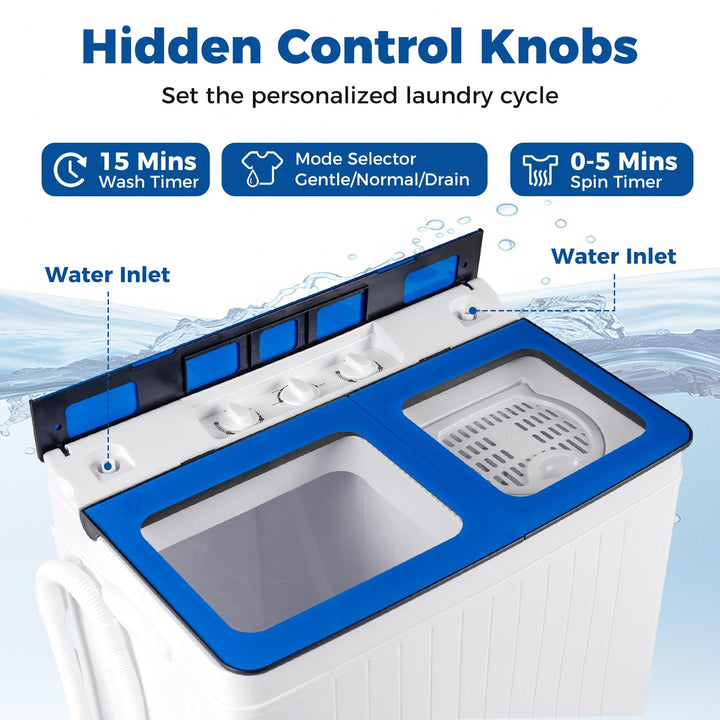 Giantex Portable Washing Machine with 18 LBS Washer and 8 LBS Spinner Combo