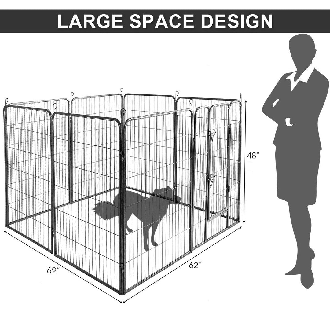 Giantex 8-Panel Folding Puppy Playpen, Portable Dog Fence W/ Safety Gate for Yard