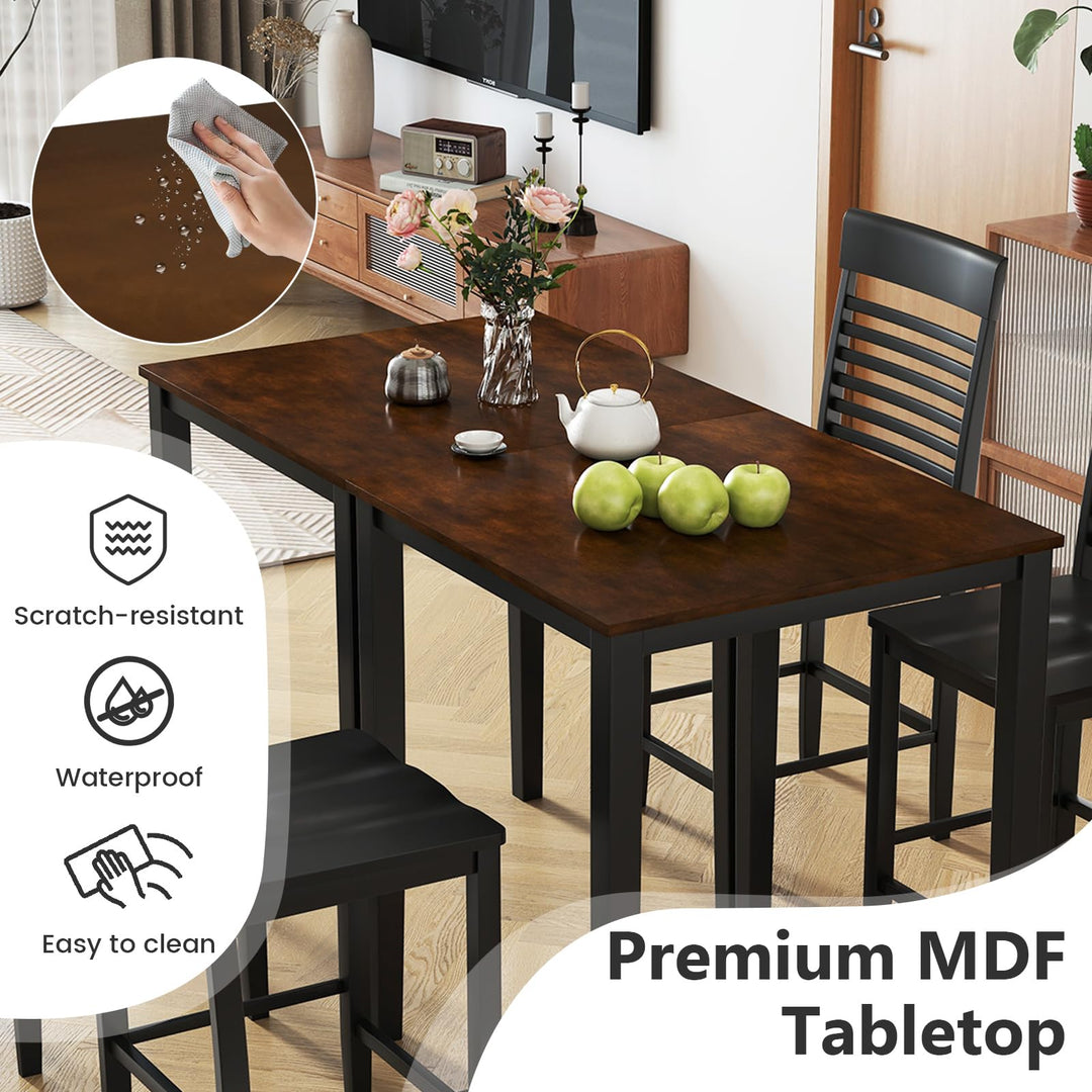 Giantex 5-Piece Dining Table Set for 4