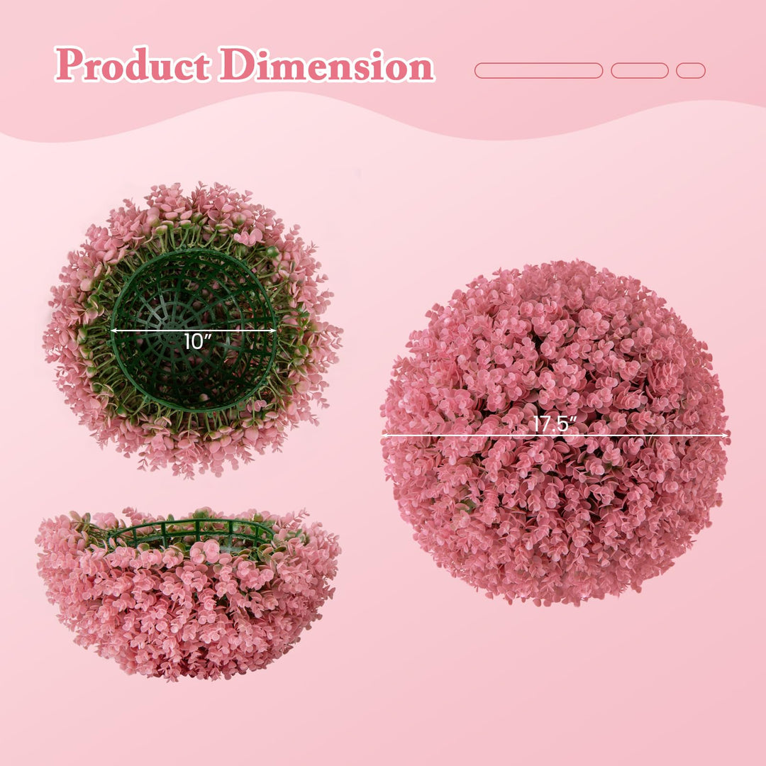 Giantex 2 PCS Artificial Plant Topiary Ball, 17.5&