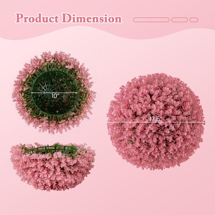 Giantex 2 PCS Artificial Plant Topiary Ball, 17.5&