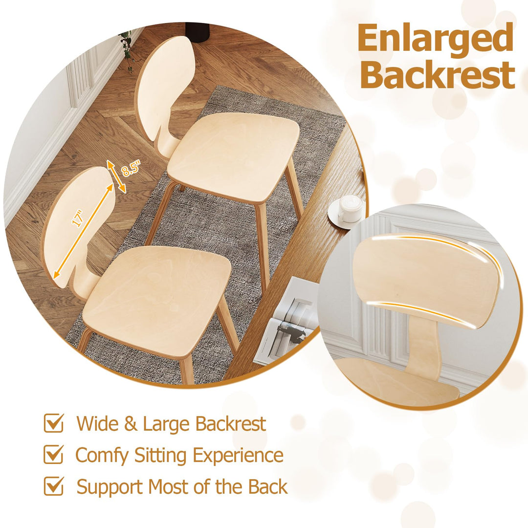 Giantex Modern Dining Chair Set of 2/4 with Wide Seat