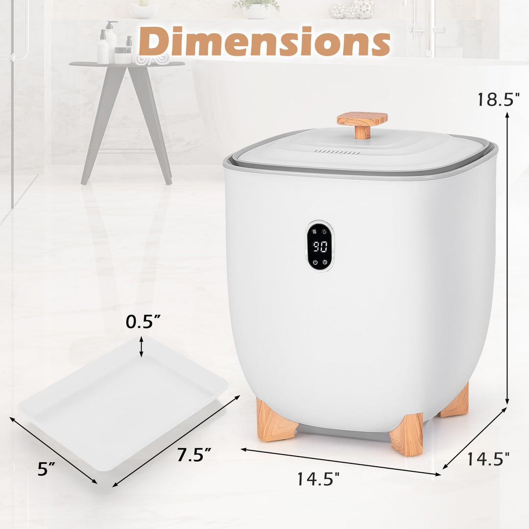 Giantex Upgraded Towel Warmer Bucket - 20L Hot Towel Bucket with PTC Air Heater for Rapid &amp; Even Heating