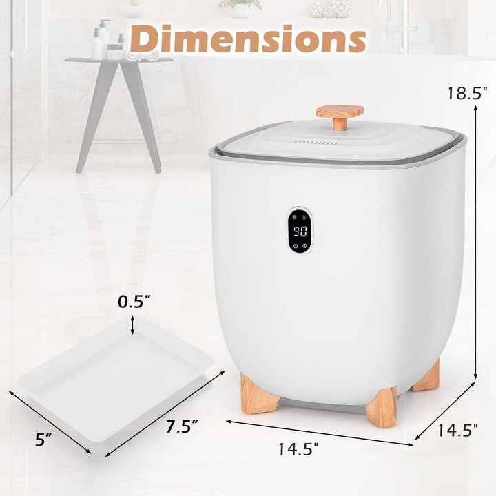Giantex Upgraded Towel Warmer Bucket - 20L Hot Towel Bucket with PTC Air Heater for Rapid &amp; Even Heating