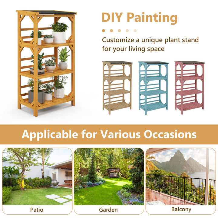 Giantex Plant Stand with Roof - 54&