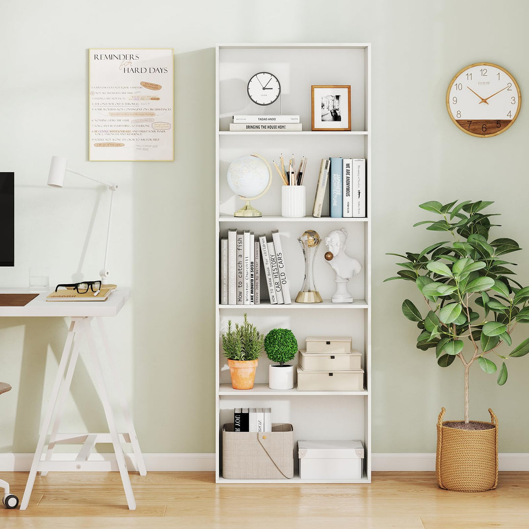 Giantex 5-Tier Bookshelf Freestanding Bookcase with 5 Open Shelf