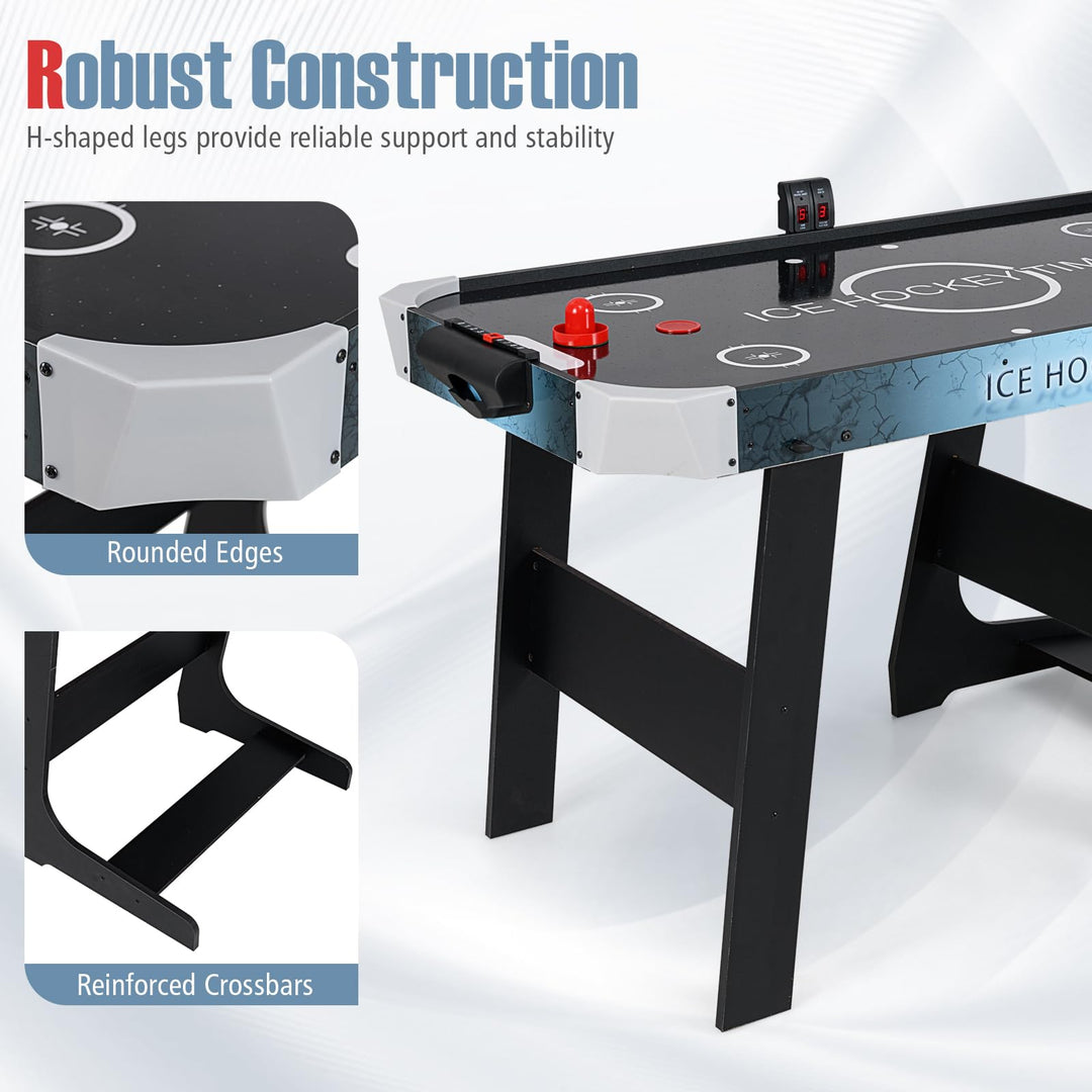 Giantex 56 Inch Foldable Arcade Hockey Game Table with LED Digital Scoreboard