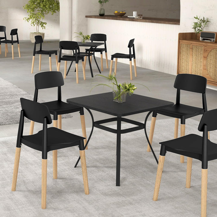 Giantex Wooden Dining Chairs Set of 4, Modern Dining Side Chairs Set w/Ergonomic Backrest, Wide Seat &amp; Sturdy Wooden Legs