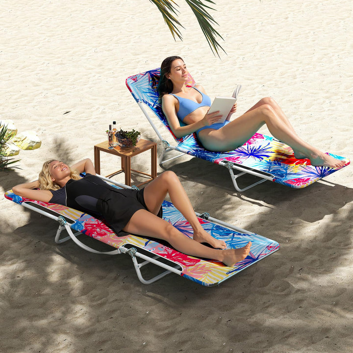 Giantex Patio Lounge Chair with 5-Position Carry Strap &amp; Metal Frame