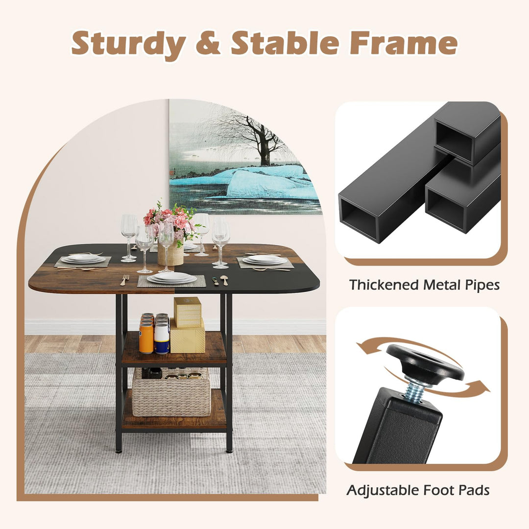 Giantex 47.5-inches Dining Table for 4 Square Kitchen Table