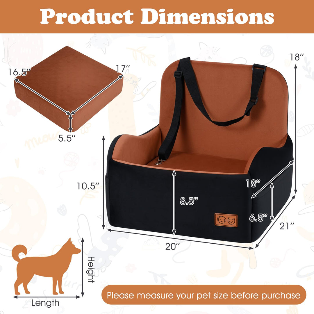 Giantex Orthopedic Dog Car Seat for Small Dogs up to 35 lbs (21&