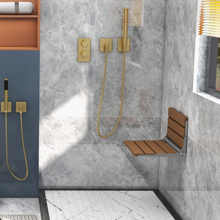  Folding Shower Seat Wall Mounted - Giantex