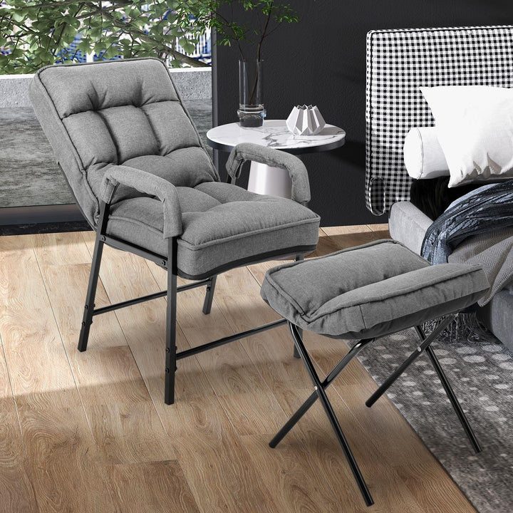 Giantex Modern Accent Chair with Ottoman