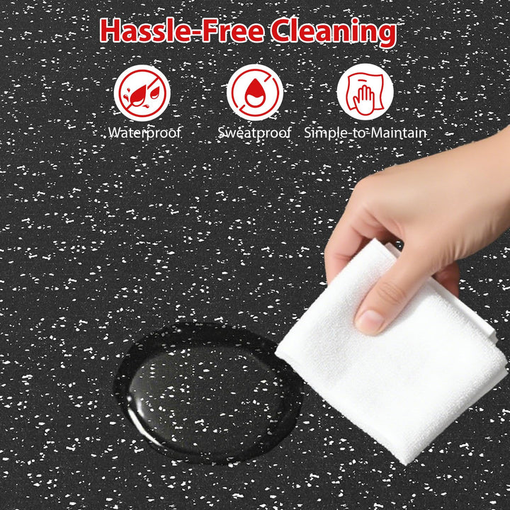 Giantex 12/24 Pack Interlocking Rubber Gym Floor Mats 0.79" Thick 24" x24" Puzzle Tiles