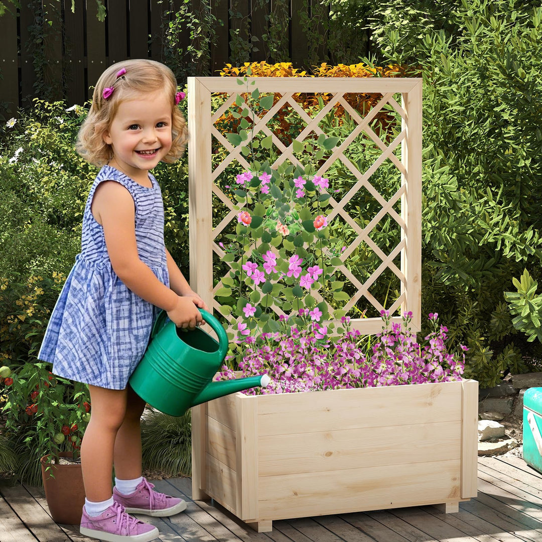Giantex Raised Garden Bed with Trellis (1/2)