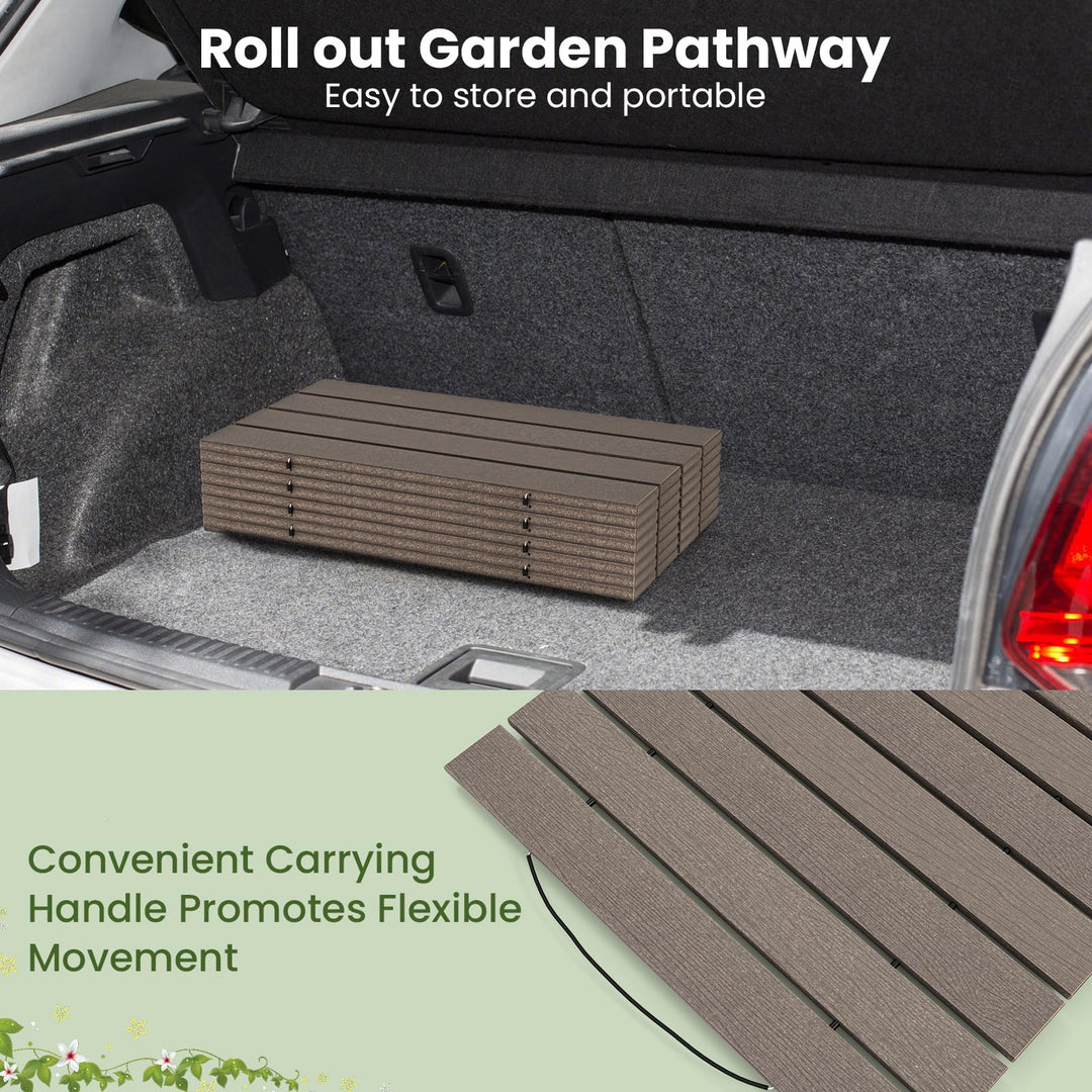 Giantex 8 FT Garden Pathway, Waterproof HDPE Outdoor Walkway with Non-Slip Surface (1/2)