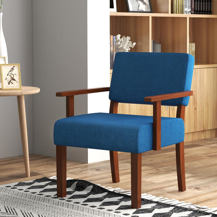 Giantex Modern Accent Chair, Linen Living Room Arm Chair w/Soft Padded Seat &amp; Backrest