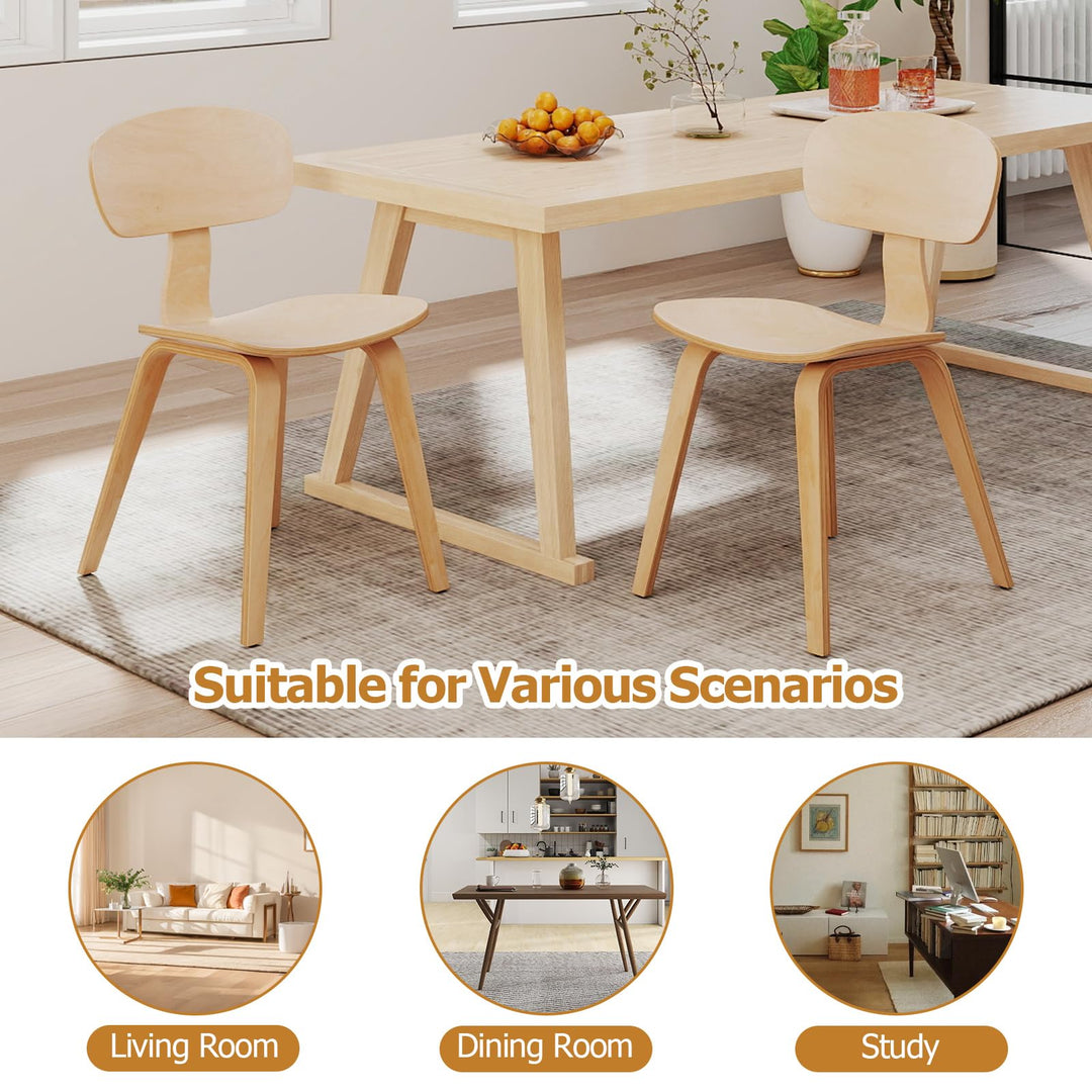 Giantex Modern Dining Chair Set of 2/4 with Wide Seat