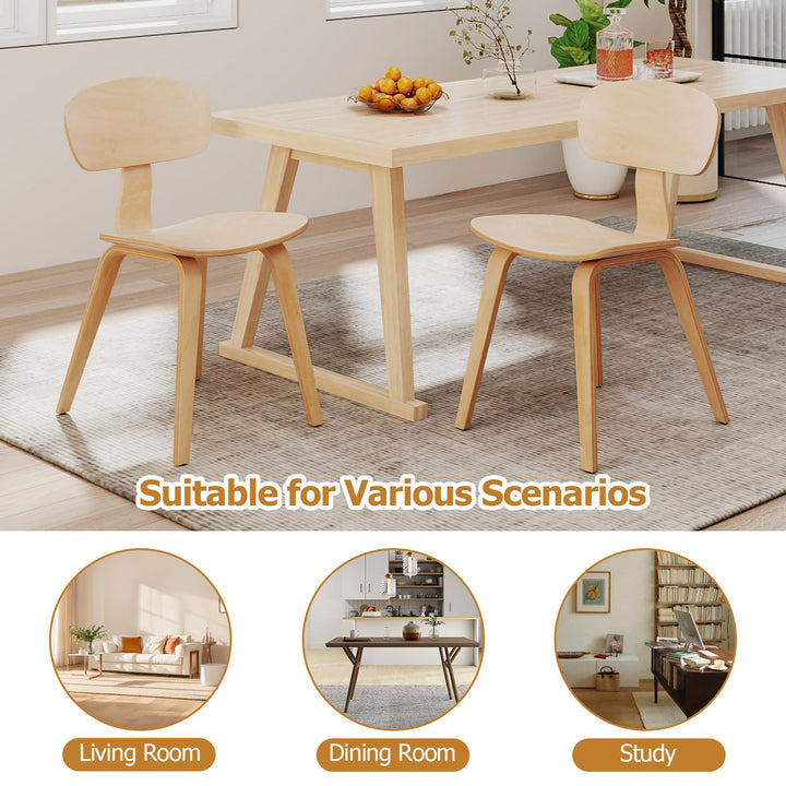 Giantex Modern Dining Chair Set of 2/4 with Wide Seat