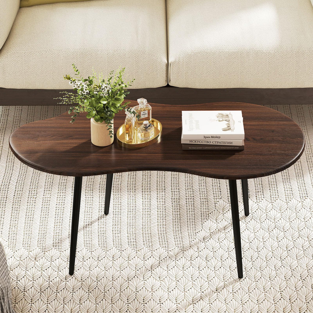 Giantex Cloud Coffee Table | 39.5" Small Center Table with Metal Frame