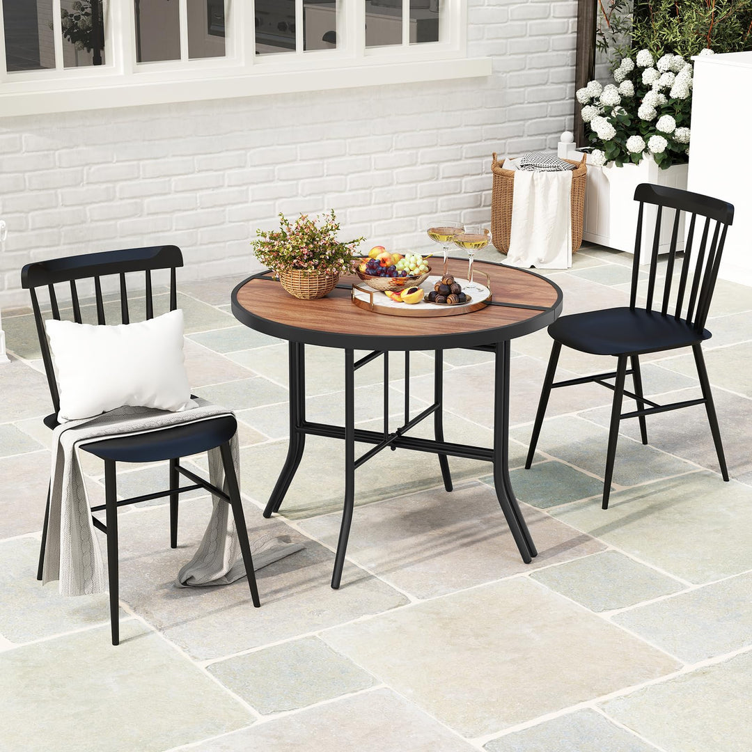 Giantex Half Round Folding Table for Banquet Event Patio Garden Entryway