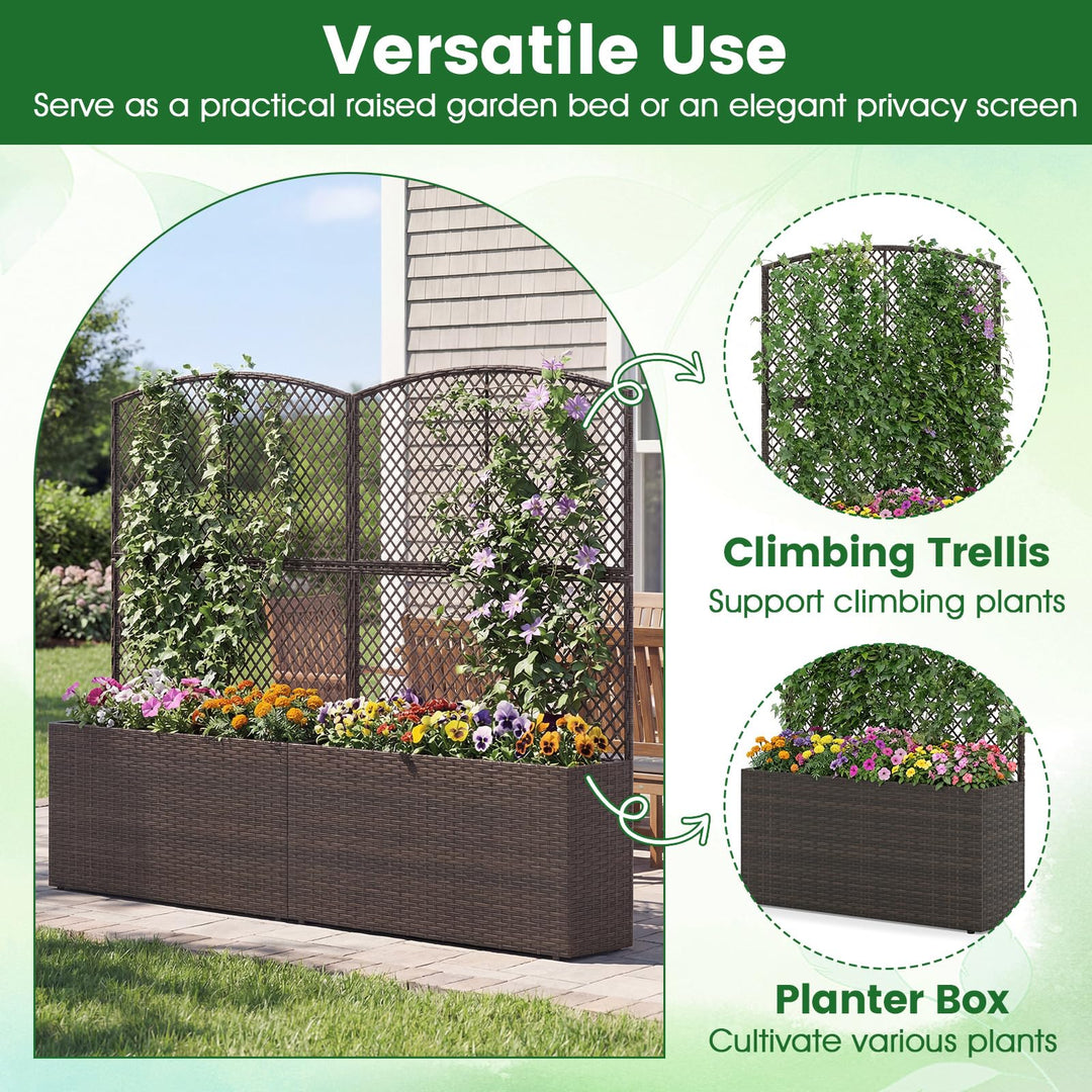 Giantex Raised Garden Bed with Trellis | 58&