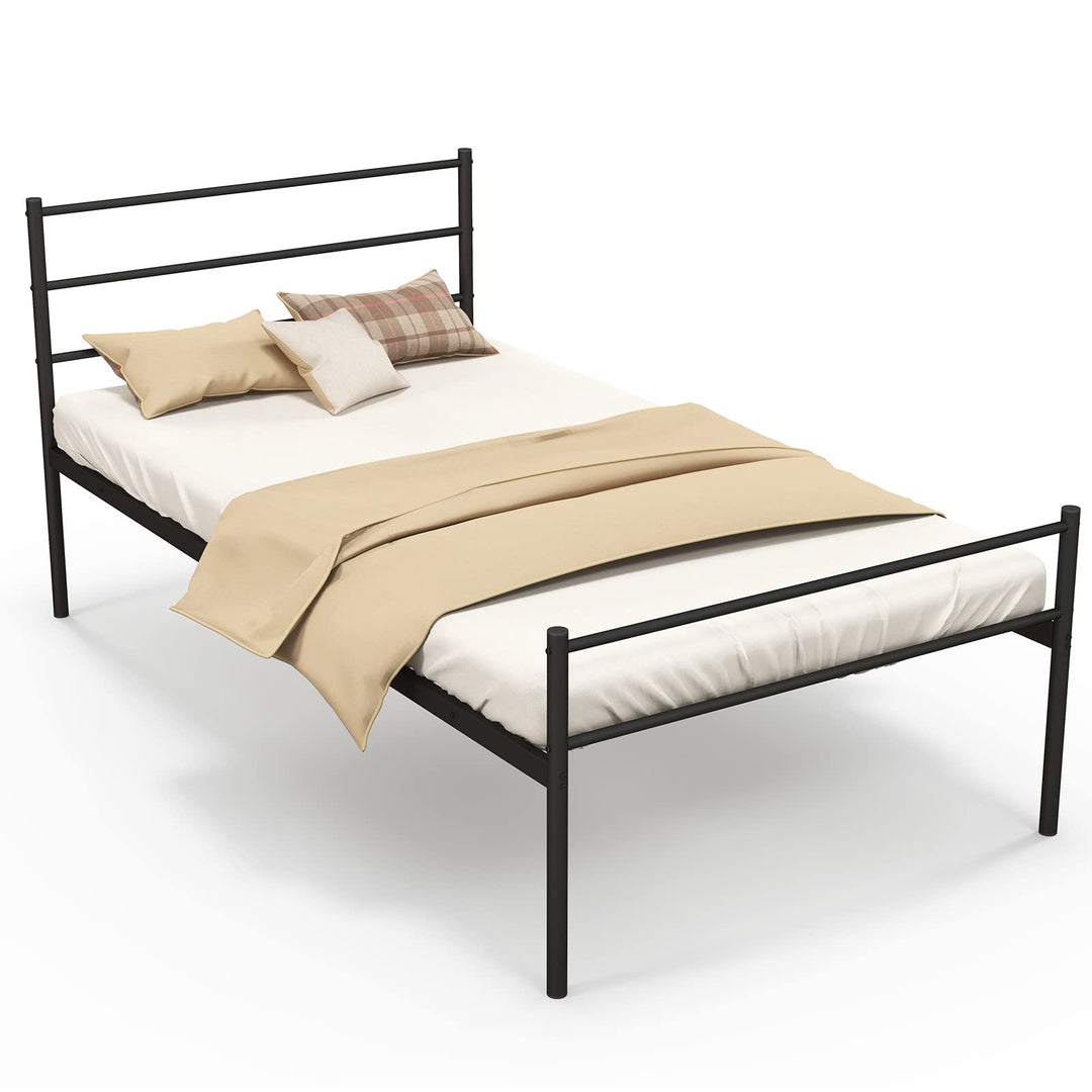 Giantex Twin Size Metal Bed Frame with Headboard &amp; Footboard, 13.5 Inch Platform Bed Frame