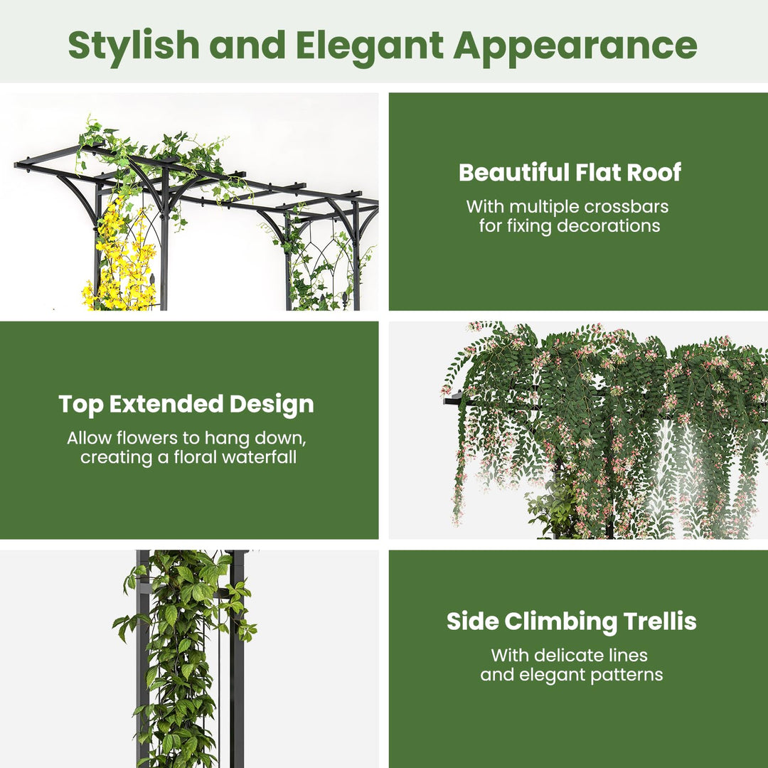 Giantex Garden Arch Trellis, Wedding Arbor for Ceremony Party, 79&
