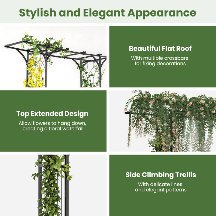 Giantex Garden Arch Trellis, Wedding Arbor for Ceremony Party, 79&