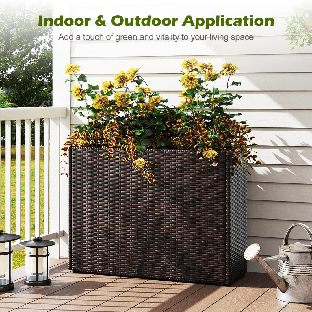 Giantex 32”x11”x24" Wicker Raised Garden Bed