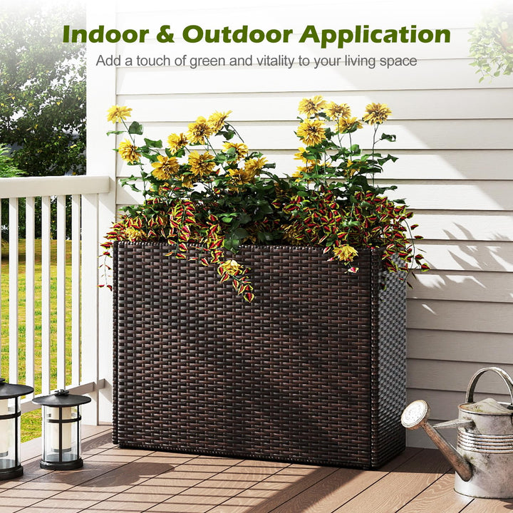 Giantex 32”x11”x24" Wicker Raised Garden Bed