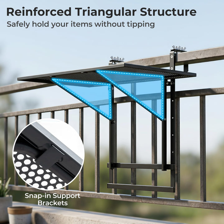Giantex 48" Balcony Railing Table for Patio &amp; Deck
