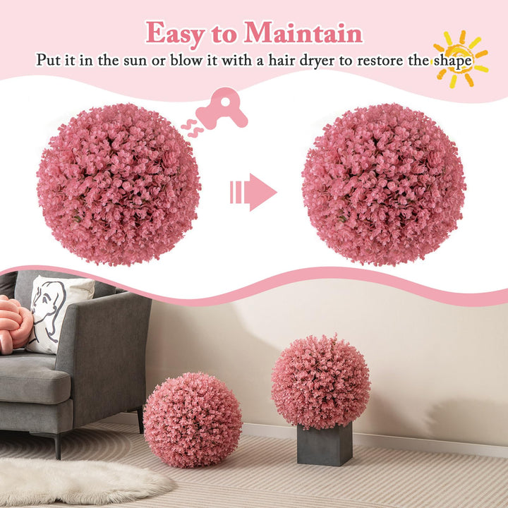 Giantex 2 PCS Artificial Plant Topiary Ball, 17.5&