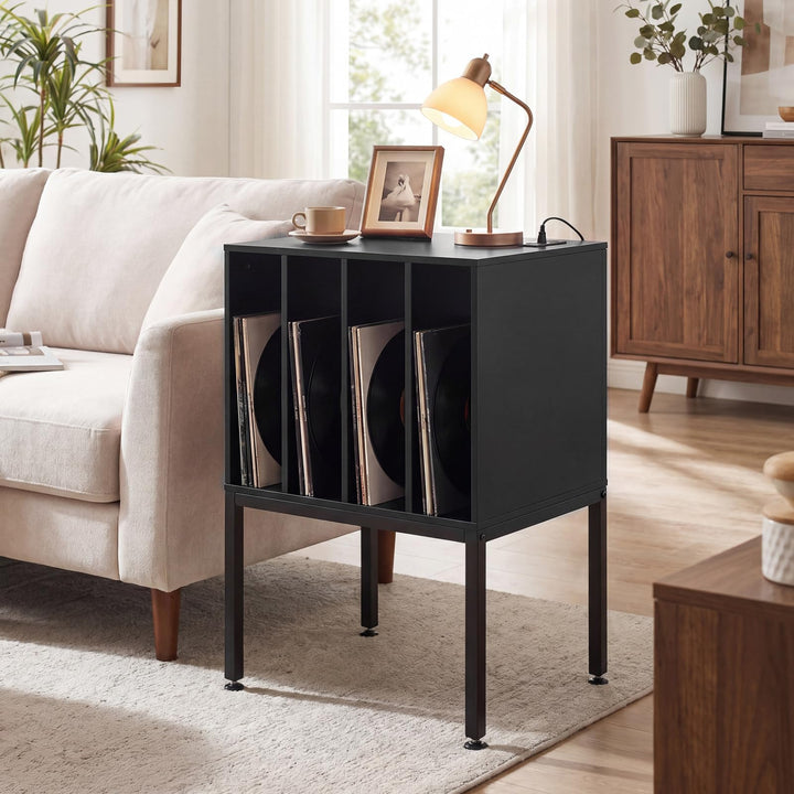 Giantex Record Player Stand with 4 Cabinet Up to 150 Albums