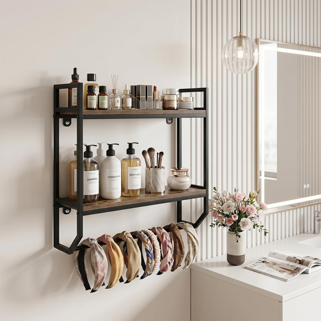 Giantex Bathroom Shelf with Towel Bar