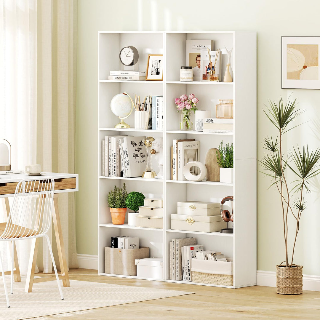 Giantex 5-Tier Bookshelf Freestanding Bookcase with 5 Open Shelf