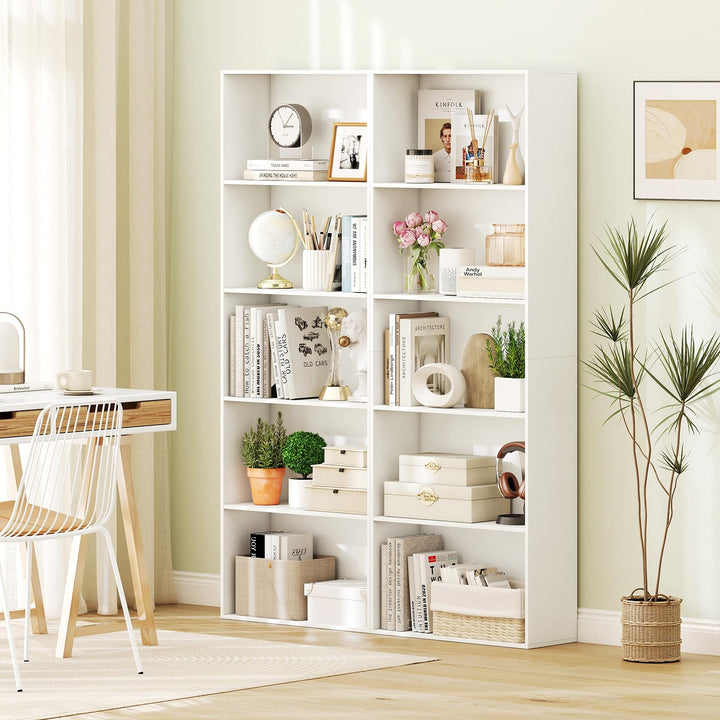 Giantex 5-Tier Bookshelf Freestanding Bookcase with 5 Open Shelf