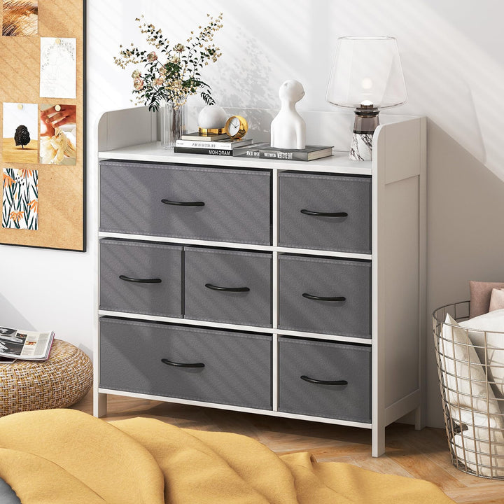 Giantex Storage Cabinet with 7 Drawers &amp; Open Shelf, Chest of Drawers, Console Table